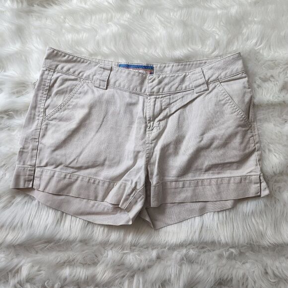 ARIZONA JEAN CO KAHKI MID RISE SHORTS SIZE 7 - Picture 1 of 4